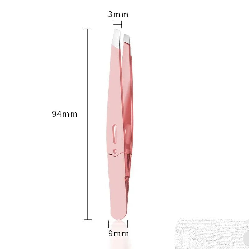 Colorful Eyebrow Tweezer High-Quality Stainless Steel Hair Beauty Fine Hairs Puller Slanted Eye Brow Clips Removal Makeup Tools