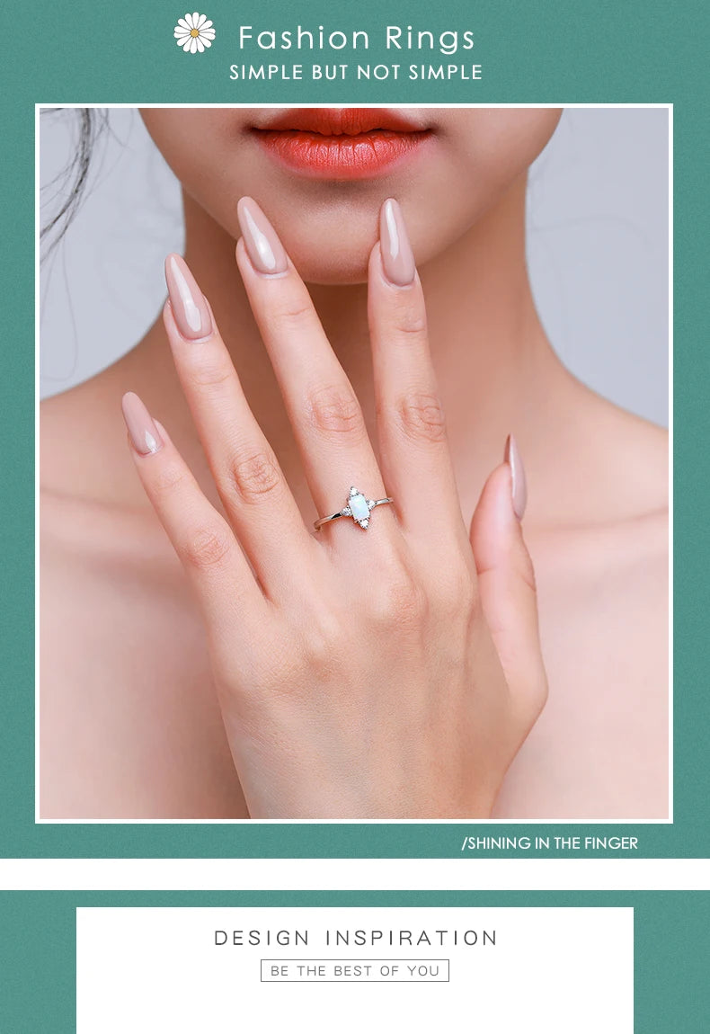 Modian Real 925 Sterling Silver Rings For Women Shining Crown Opal Finger Ring Classic Luxury Wedding Statement Jewelry Anel