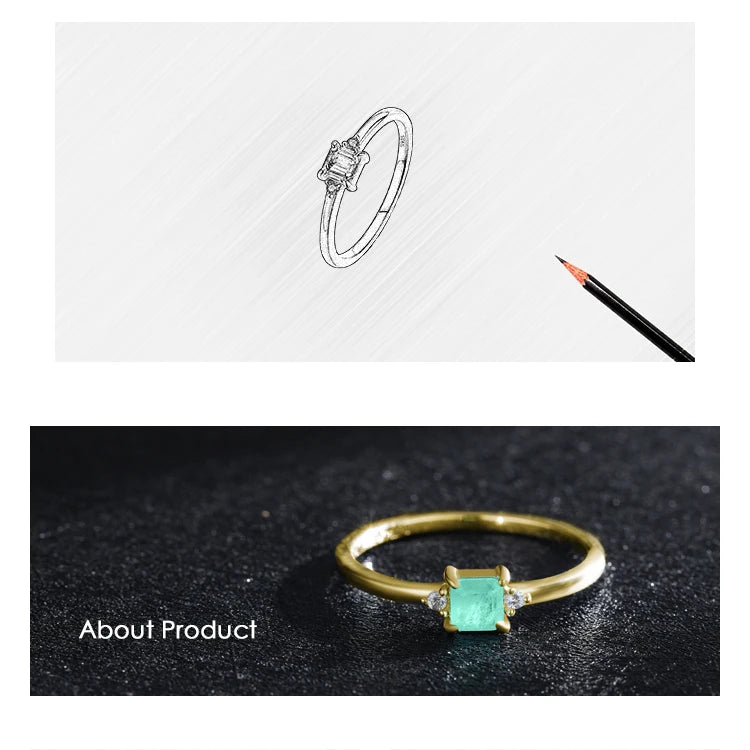 Modian New 925 Sterling Silver Fashion Emerald cut Tourmaline Finger Rings For Women Elegant Simple Paraiba Silver Fine Jewelry