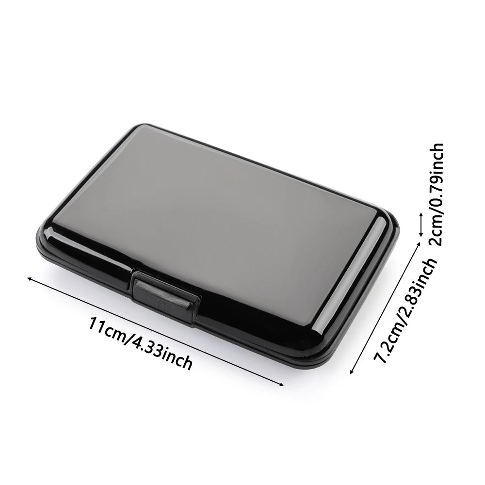RFID Blocking Credit Card Holder Aluminum Metal Waterproof Anti-Theft Wallet Business Card Case Unisex Card Protection Holder