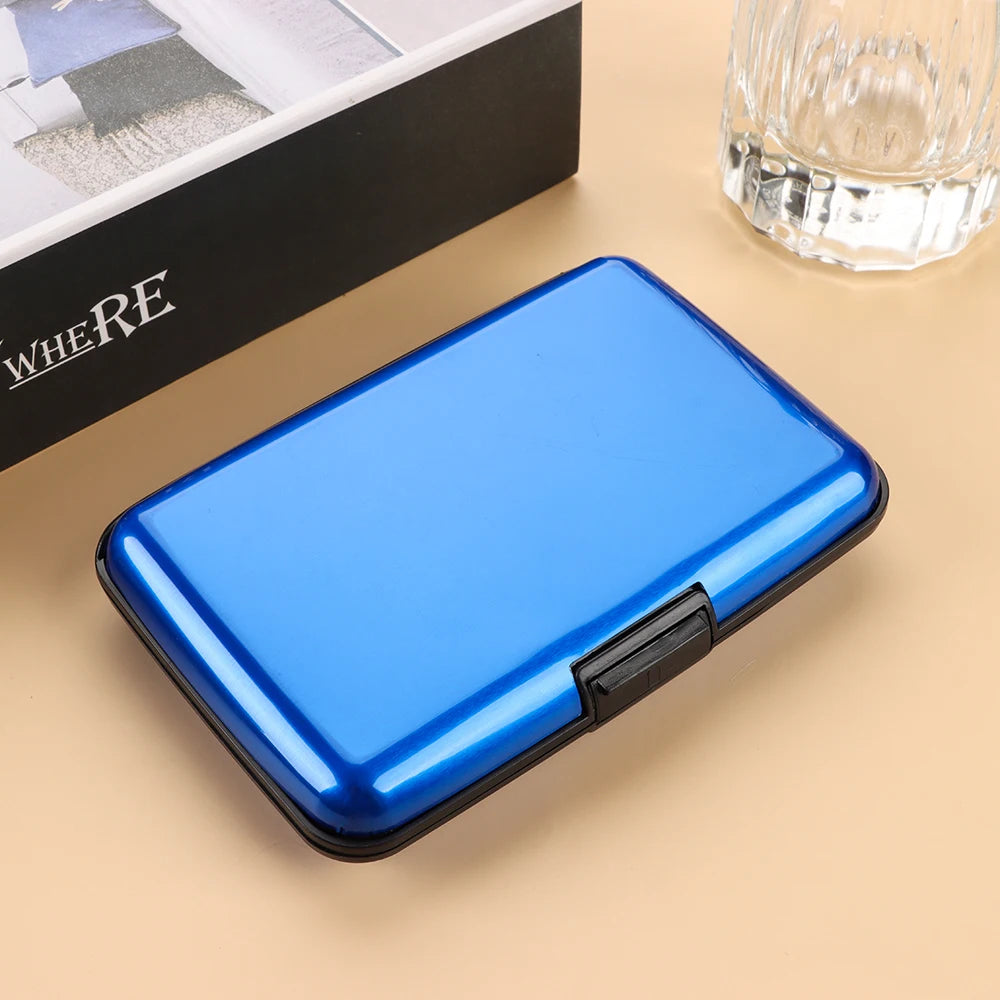 RFID Blocking Credit Card Holder Aluminum Metal Waterproof Anti-Theft Wallet Business Card Case Unisex Card Protection Holder