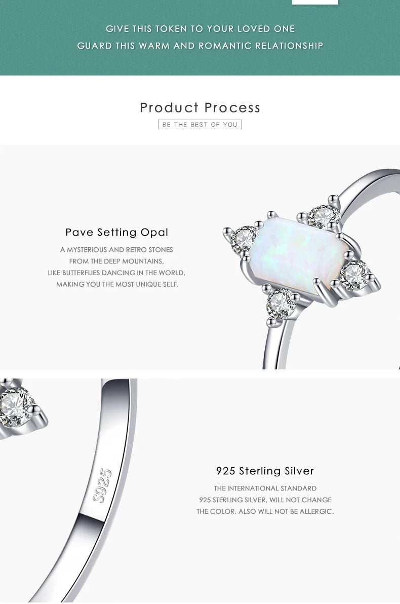 Modian Real 925 Sterling Silver Rings For Women Shining Crown Opal Finger Ring Classic Luxury Wedding Statement Jewelry Anel