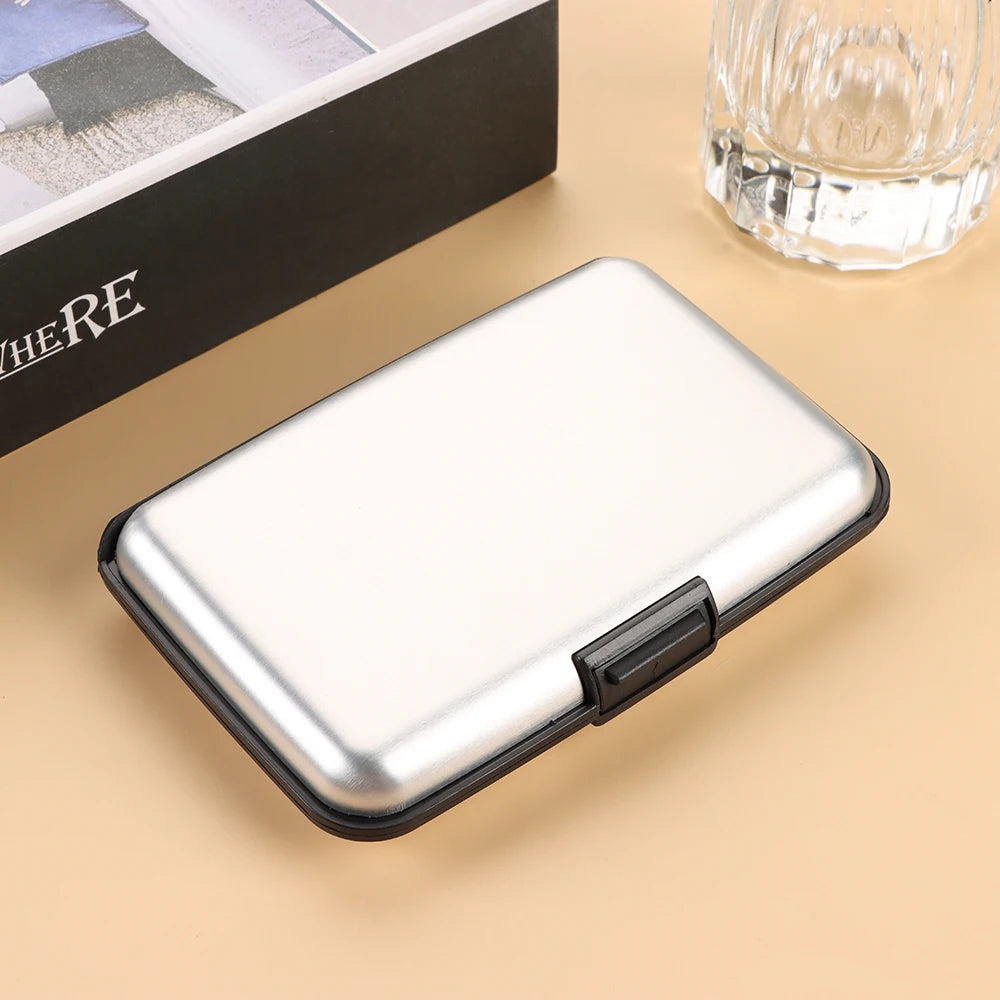 RFID Blocking Credit Card Holder Aluminum Metal Waterproof Anti-Theft Wallet Business Card Case Unisex Card Protection Holder