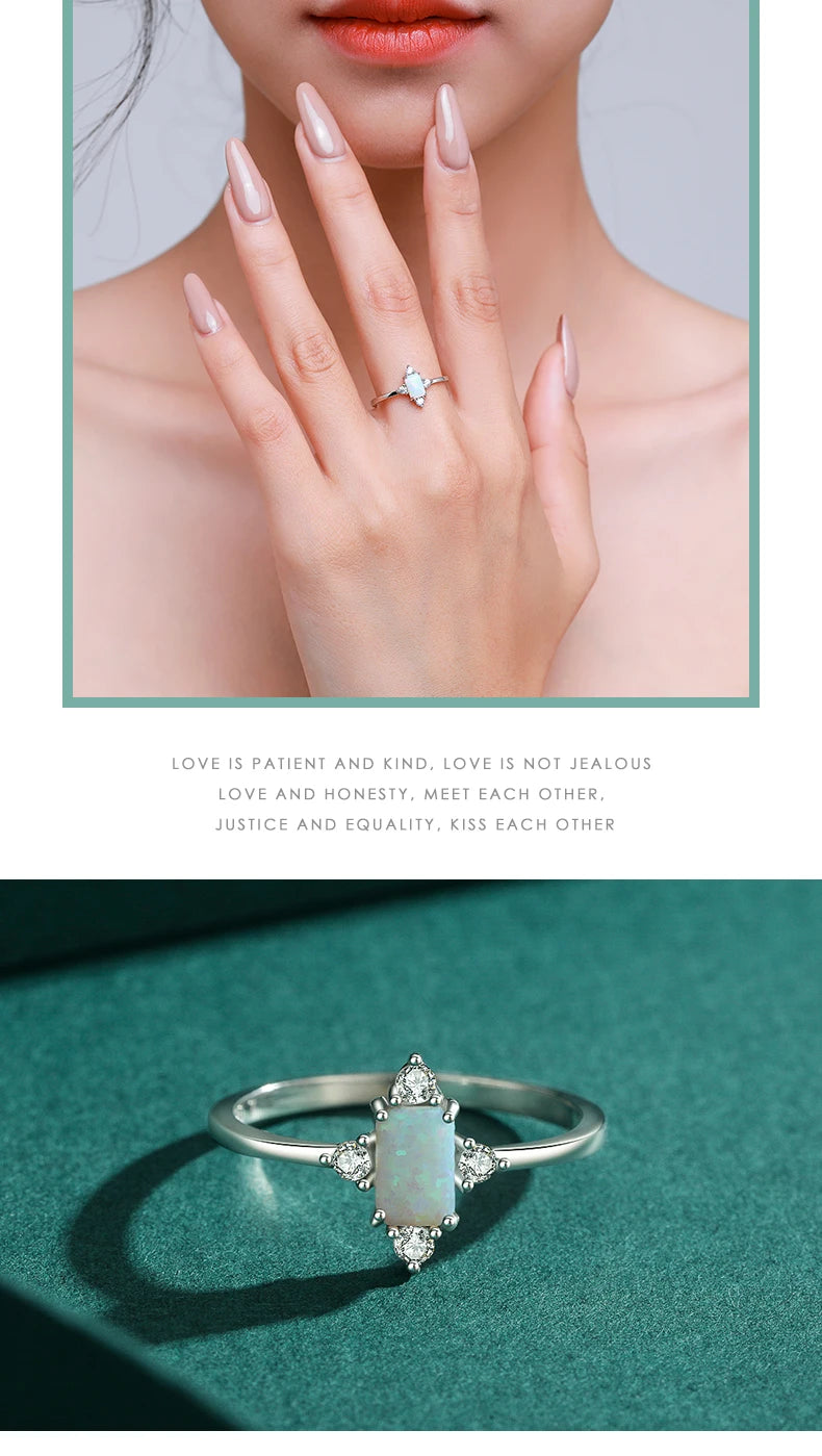 Modian Real 925 Sterling Silver Rings For Women Shining Crown Opal Finger Ring Classic Luxury Wedding Statement Jewelry Anel