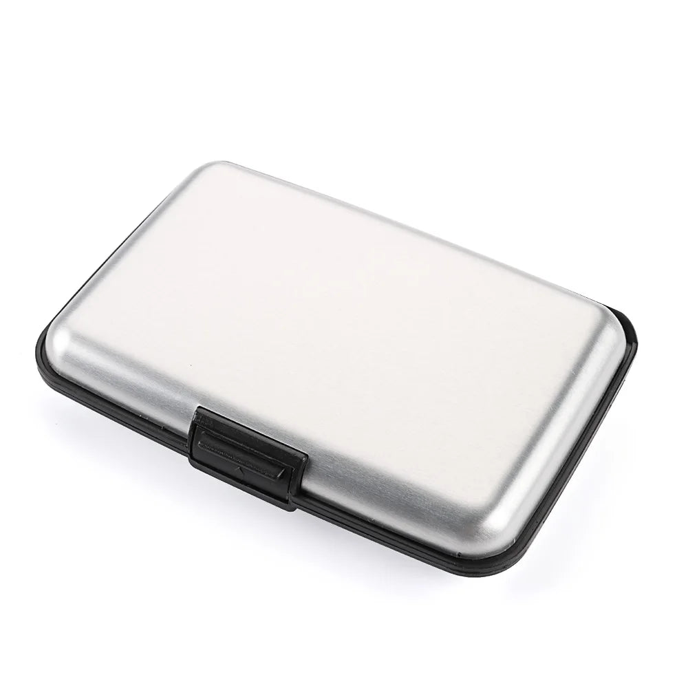 RFID Blocking Credit Card Holder Aluminum Metal Waterproof Anti-Theft Wallet Business Card Case Unisex Card Protection Holder