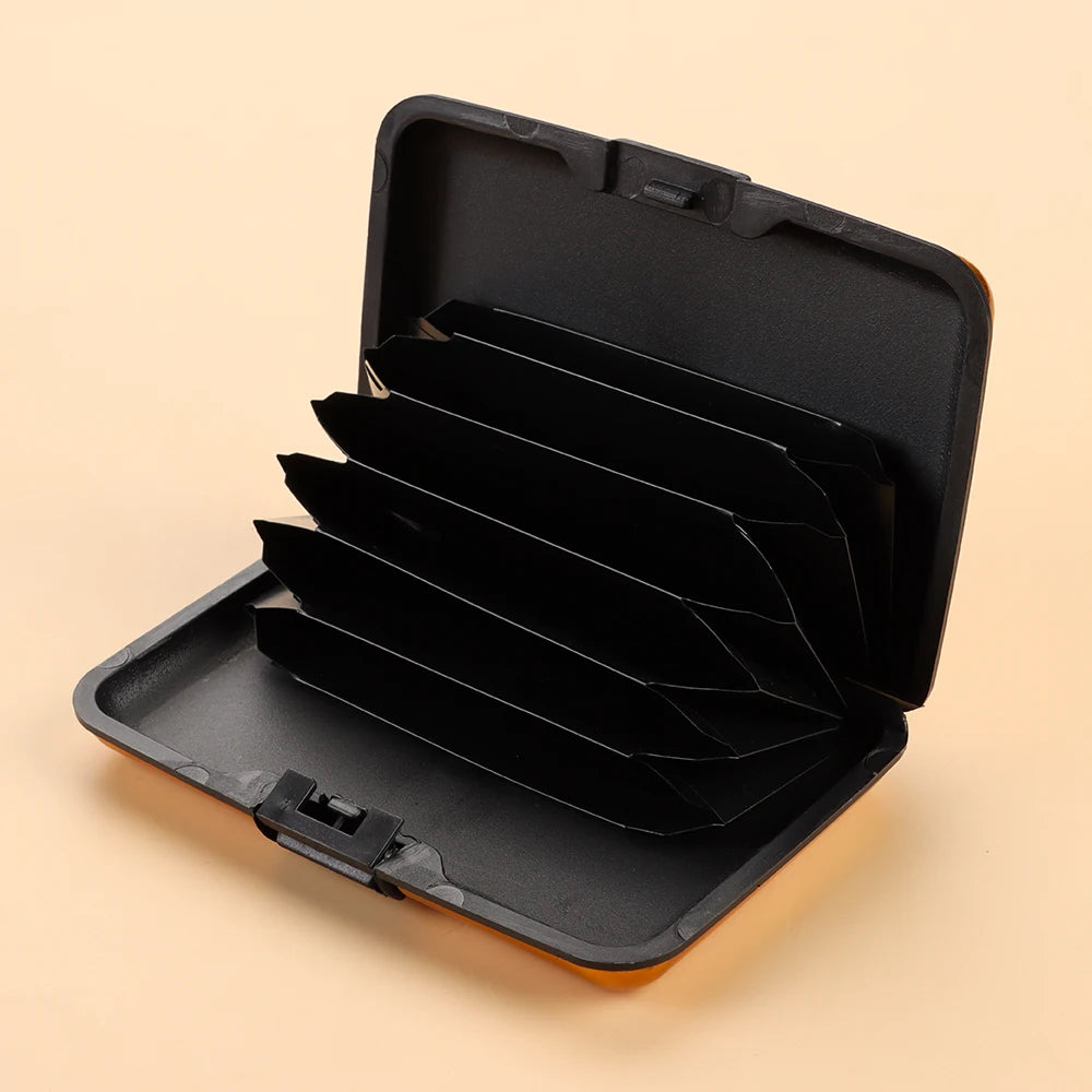 RFID Blocking Credit Card Holder Aluminum Metal Waterproof Anti-Theft Wallet Business Card Case Unisex Card Protection Holder