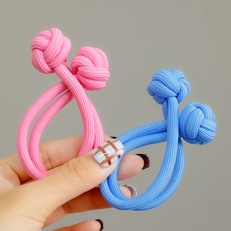 Solid Knot Long Elastic Hair Band For Women Girl Sweet Hair Tie Scrunchie Hair Ring Rubber Band Hair Rope Fashion Hair Accessory