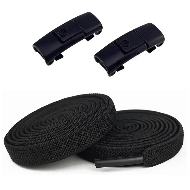 8mm No Tie Elastic Laces Without Tie Shoe Laces Press Lock Shoelaces Sneaker Elastic Lace Sneaker Kids Adult Flat Shoelace