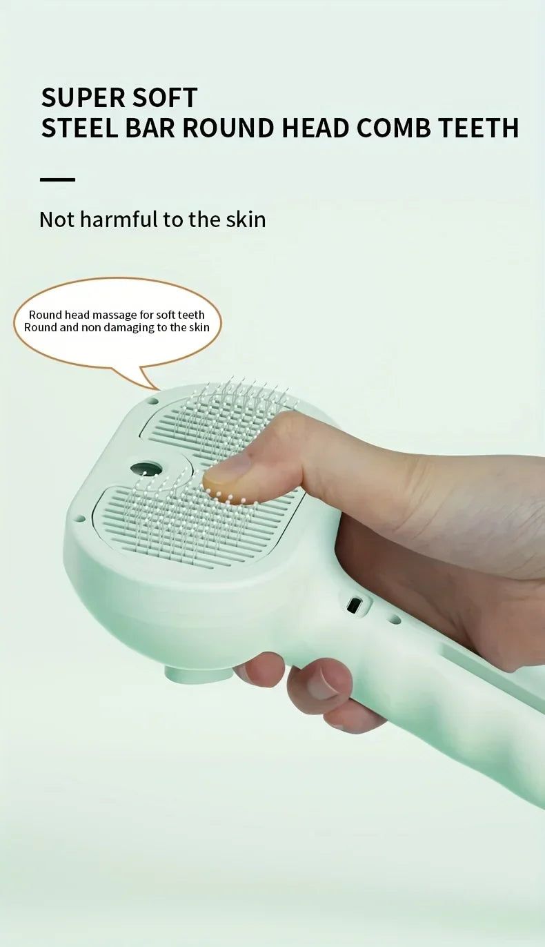 Steam Spray Grooming Brush Unique Steam Brush for Dogs Luxury Grooming Brush Dog Steam Brush Cat Supplies  Grooming