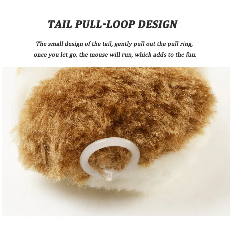 Cute Mouse Cat Toys Cat Supplies Plush Toy Shake Movement Mouse Pet Kitten Funny Plush Little Mouse Interactive Cat Toys