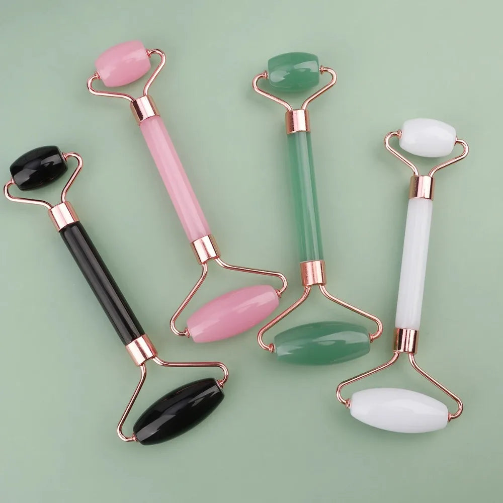 Resin Face Roller Guasha Board Set Facial Massager Beauty Scraping Massage Roller Face Lifting Neck Body Skin Care Tools