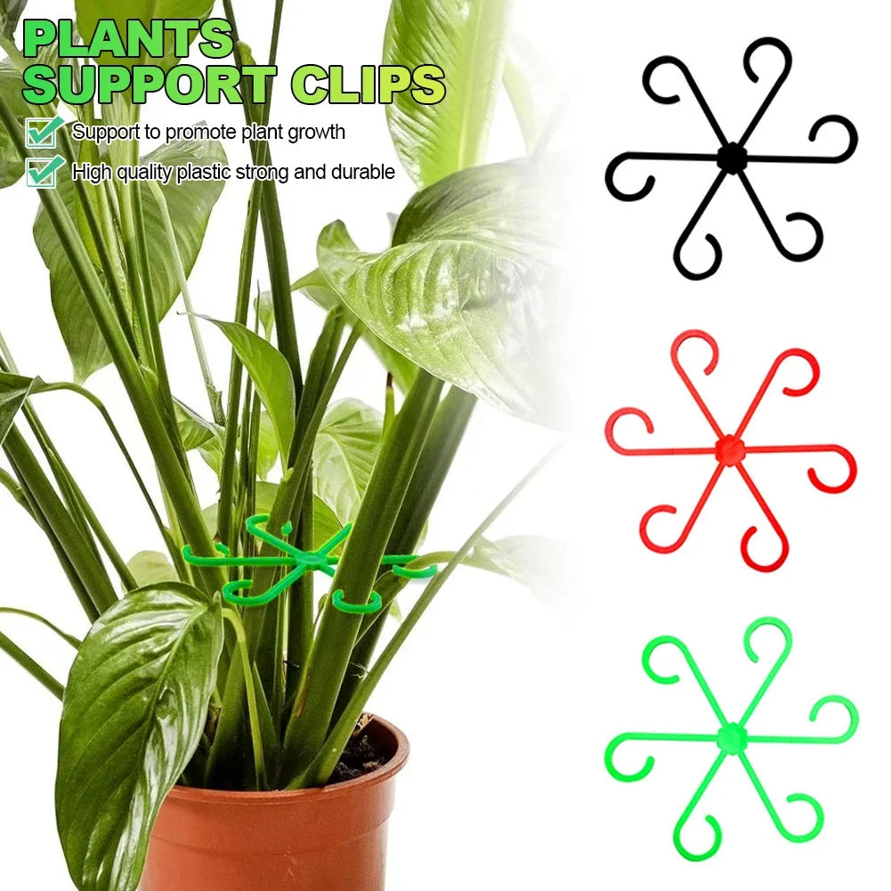 Plant Stem Support Frame Climbing Houseplant Stand Stakes Plastic Garden No Stake Trellis Indoor Plant Holder Rack Hoops