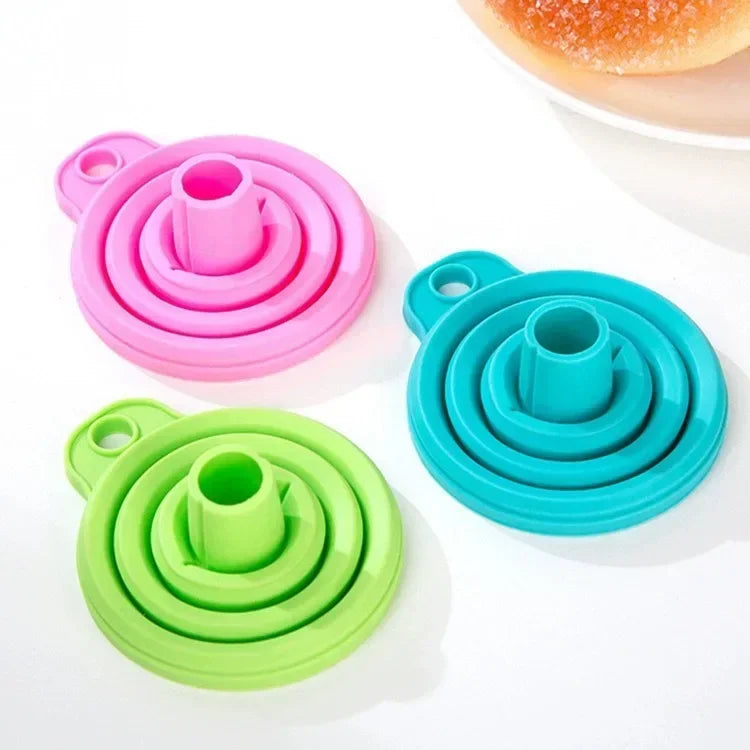 Foldable Silicone Funnel Collapsible Universal Funnels Beer Oil Liquid Hopper Kitchen Cooking Accessories Engine Tools Trechter