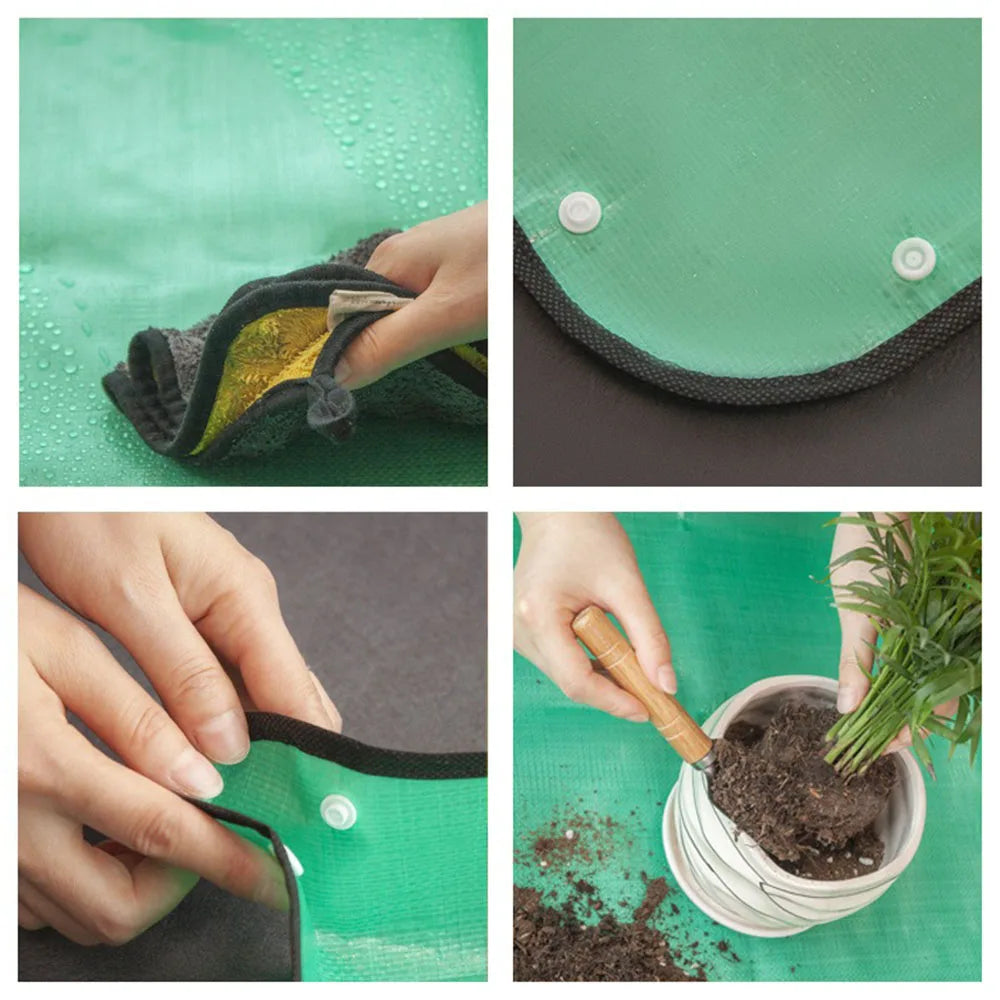 50/66/75/100cm Gardening Mat PE Transplanting Waterproof Square Plants Potting Tray Washable Thicken Foldable Garden Accessories