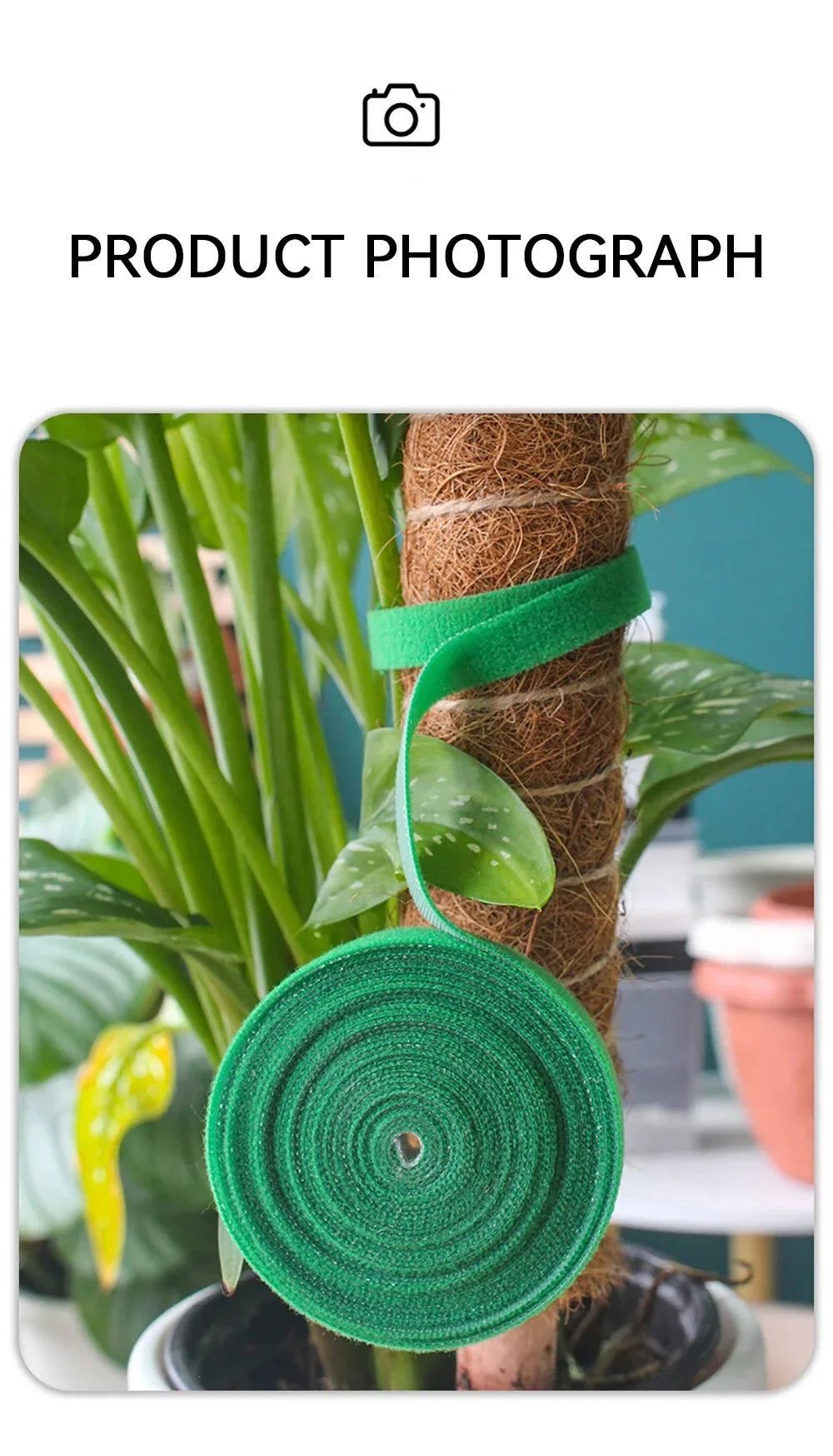 Tutors for Plants Self-adhesive Plant Nylon Cable Tying Climbing Plant Support Green Fastener Tape Reusable Care Garden Supplies