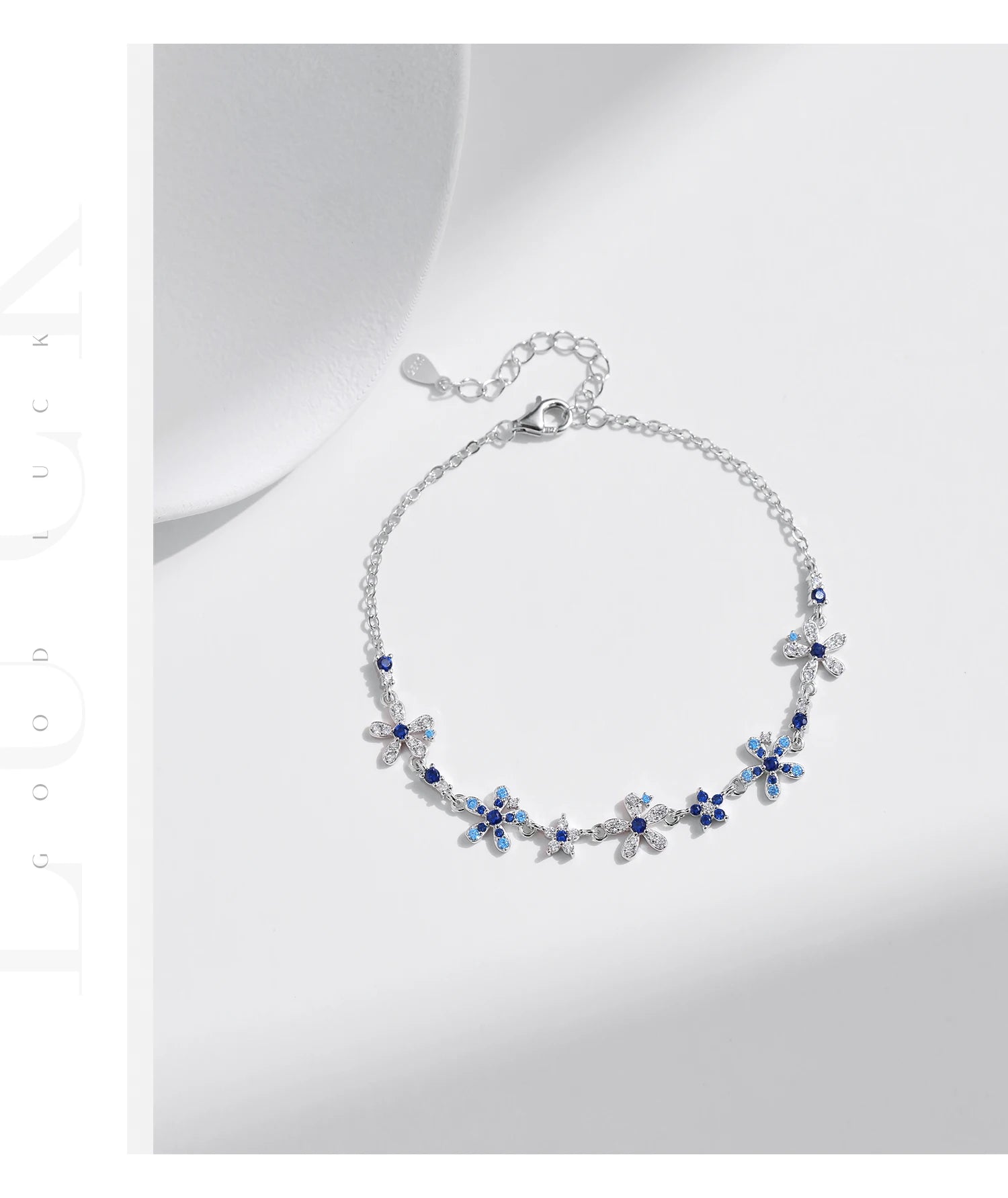 MODIAN 925 Sterling Silver Luxury Flowers Pave Setting CZ Brilliant Bracelets Fashion Daily Link Chain For Women Jewelry Gift