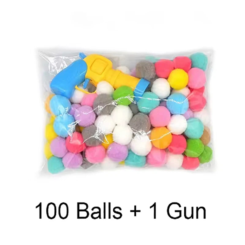 Cat toy interactive shooting training toy creative mini shooting gun game plush ball toy suitable for cats to play at home