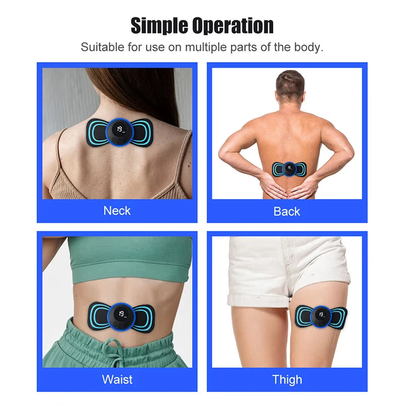 Electric TENS Pulse Neck Massager EMS Cervical Massage for Neck Back Body Electric Muscle Stimulator Electrostimulator 19 Gears