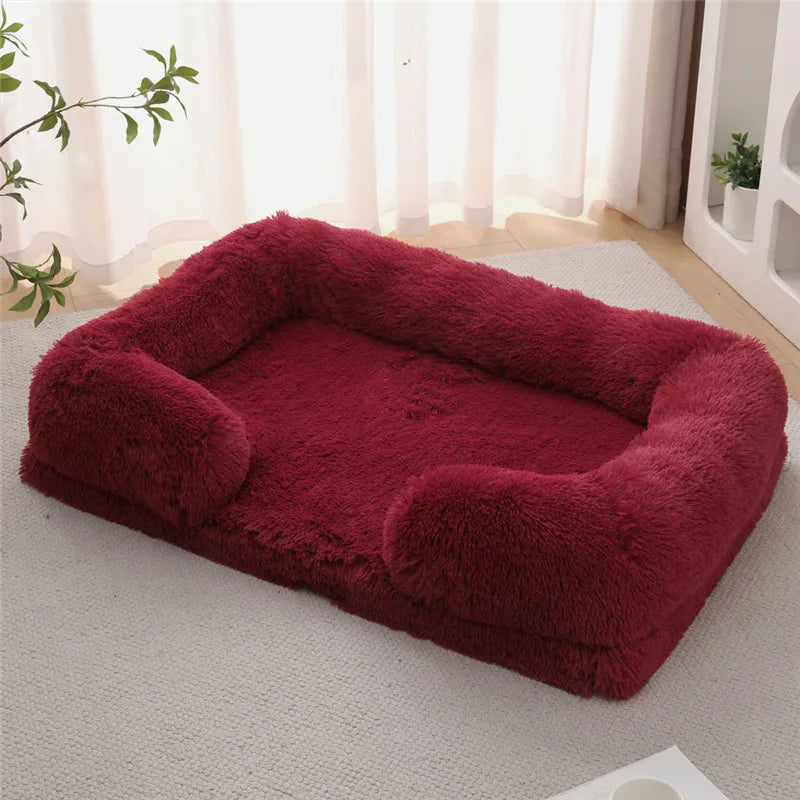 Luxury Winter Warm Large Dog Sofa Bed Dog Kneel Cat Mats House Cushion Pet Sleeping Sofa Beds Mat for Large and Small Dog