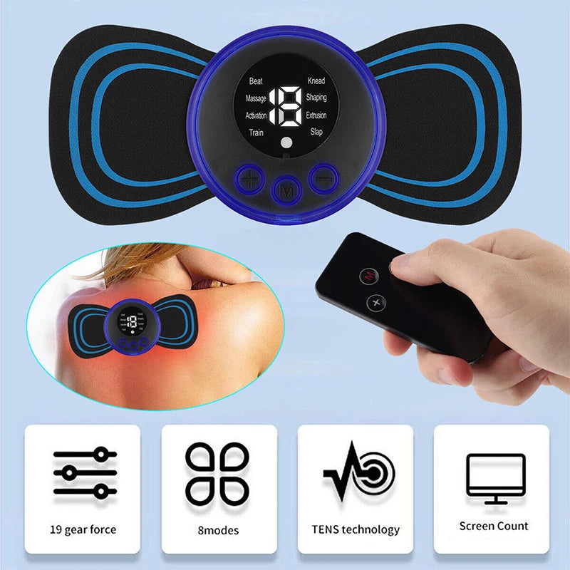 Electric TENS Pulse Neck Massager EMS Cervical Massage for Neck Back Body Electric Muscle Stimulator Electrostimulator 19 Gears