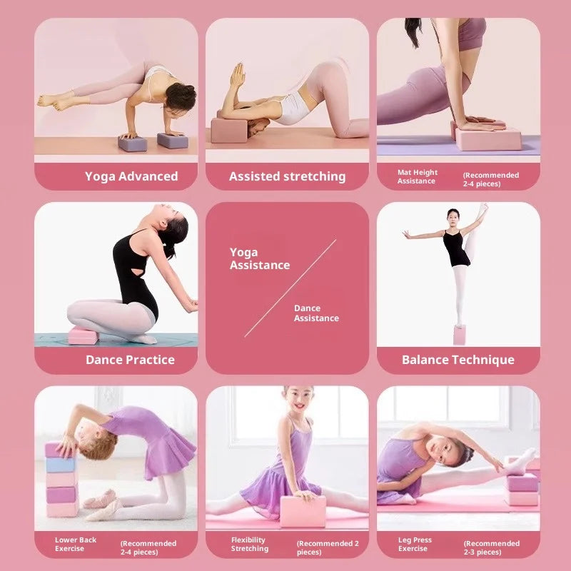 Durable Sports Stretching EVA Exercise Pilates Yoga Block Brick Gym Foam Fitness Equipment