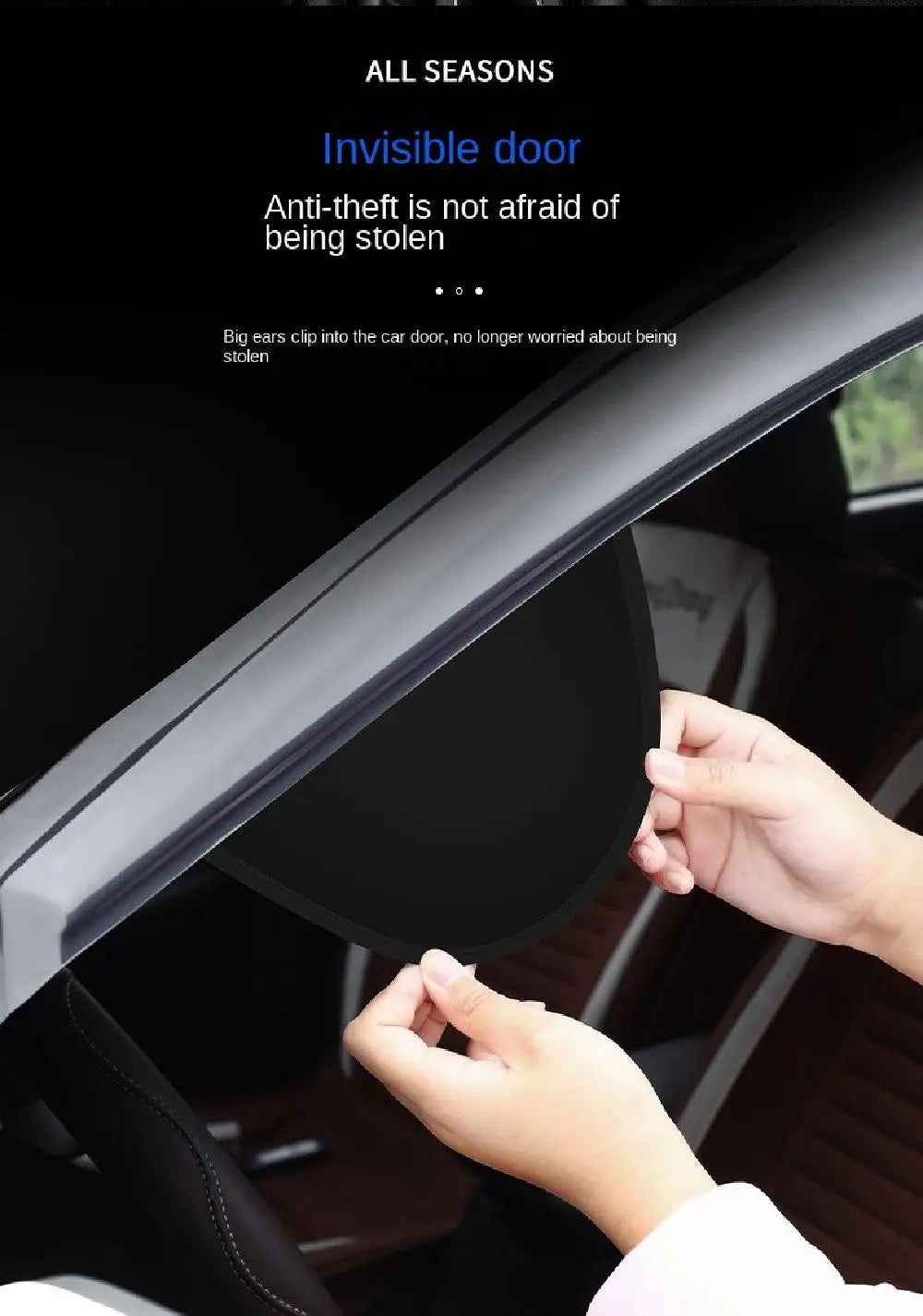 4 Seasons - Car Magnetic Snow Shield Winter Front Windshield Cover Anti-frost Sun Protection Half Car Cover Insulated sunshade