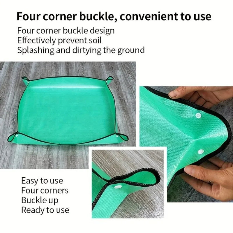 50/66/75/100cm Gardening Mat PE Transplanting Waterproof Square Plants Potting Tray Washable Thicken Foldable Garden Accessories