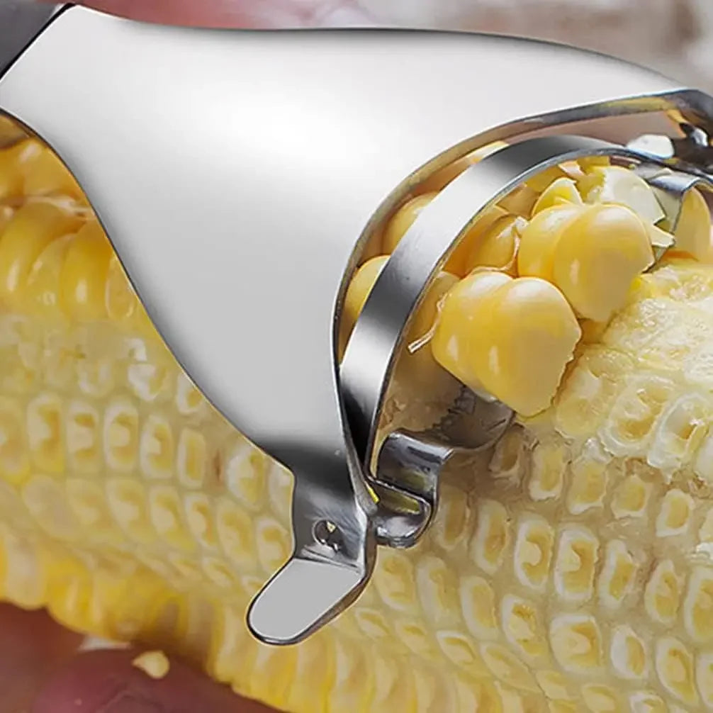 Stainless Steel Corn Peeler Scraper Serrated Corn Cob Stripper Tool Cob Shaver Planer Thresher Cutter Kitchen Vegetable Gadgets