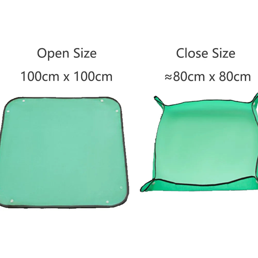 50/66/75/100cm Gardening Mat PE Transplanting Waterproof Square Plants Potting Tray Washable Thicken Foldable Garden Accessories