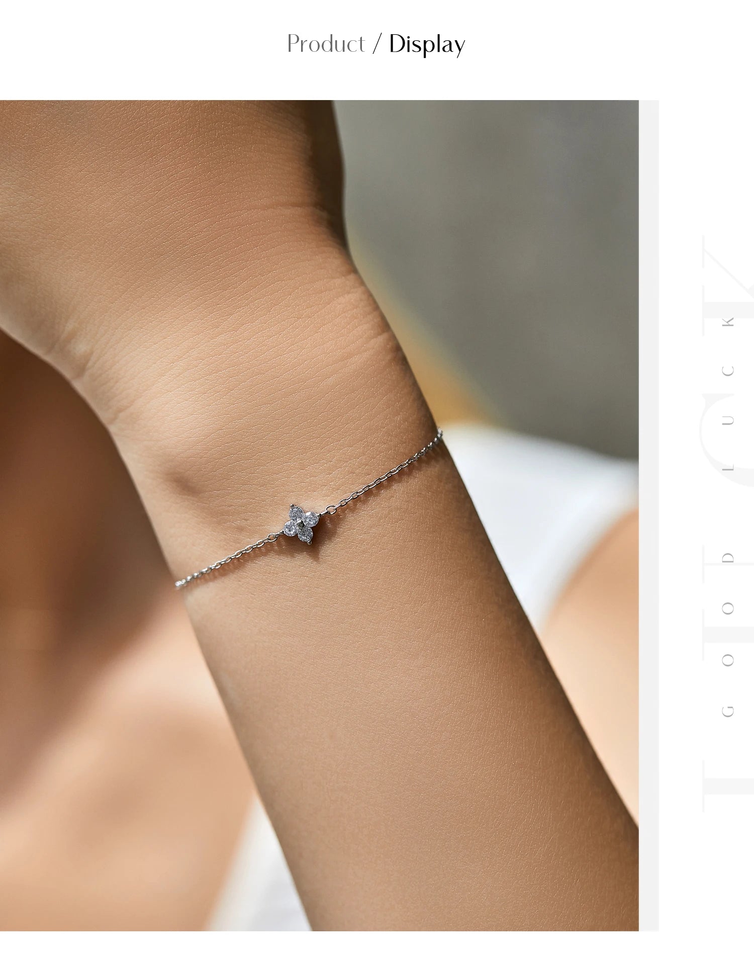 MODIAN 925 Sterling Silver Stackable Four Leaf Clover CZ Bracelet For White Gold Plated Link Chain Women Party Fine Jewelry