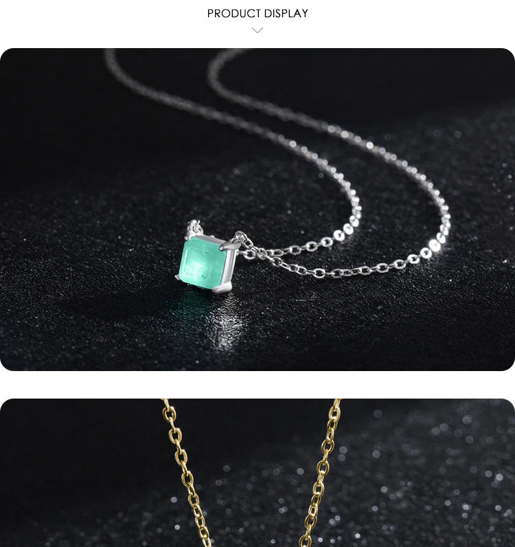 Modian Real 925 Sterling Silver Classic Charm Tourmaline Chain Necklace For Women Wedding Jewelry With Box Pendant Neckalces