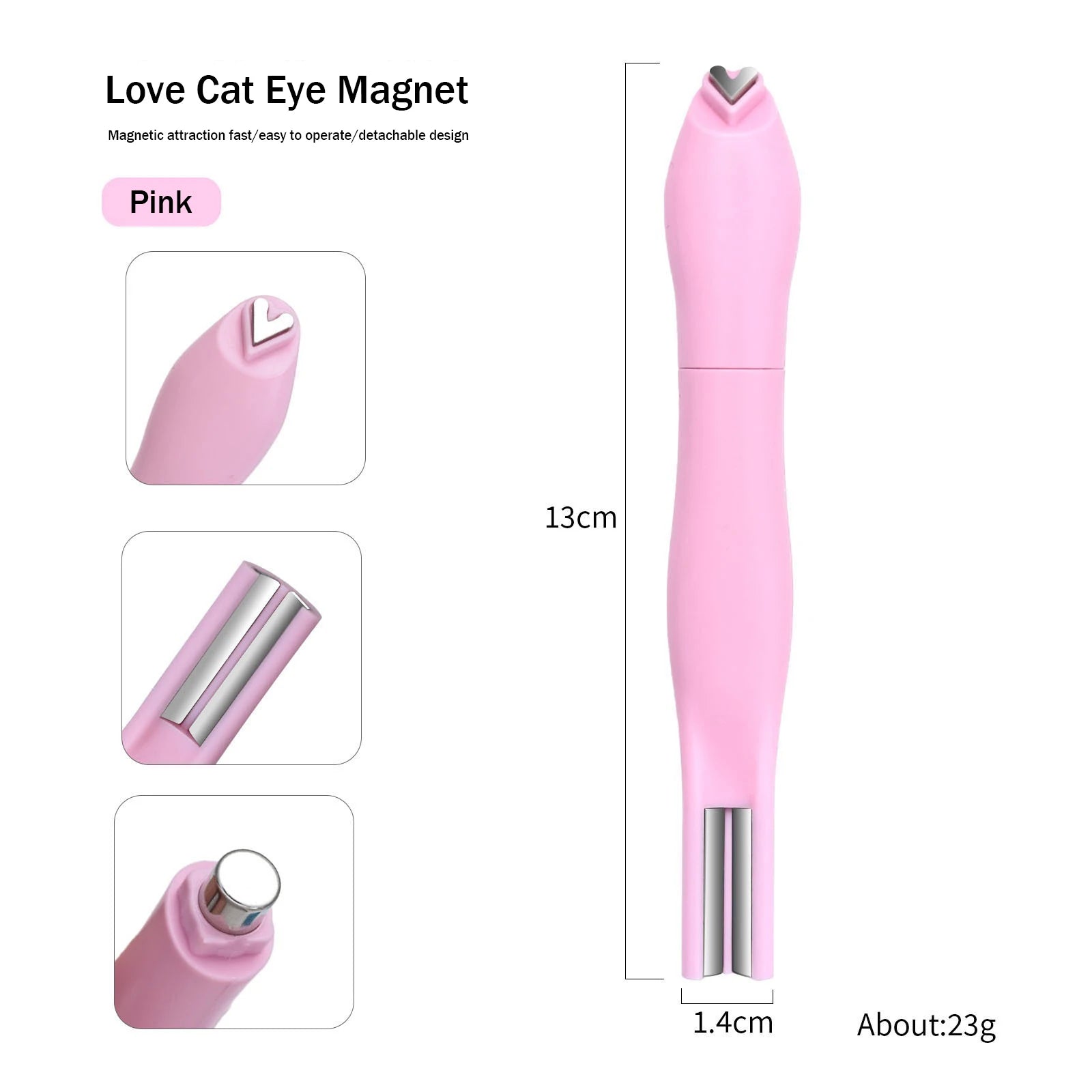 3D Love Heart Nail Magnet 3in1 Cat Eye Effect Double Line Moon Snake Pattern French Nail UV Attraction Magnetic Stick Manicure