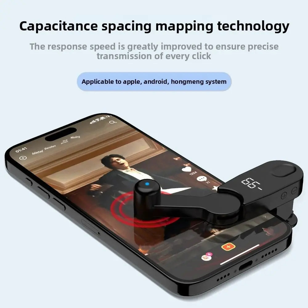 Fast Click Auto Screen Clicker Mini USB Interface Mobile Phone Screen Clicker ABS Physical Electric Auto Page Turner Cell Phone