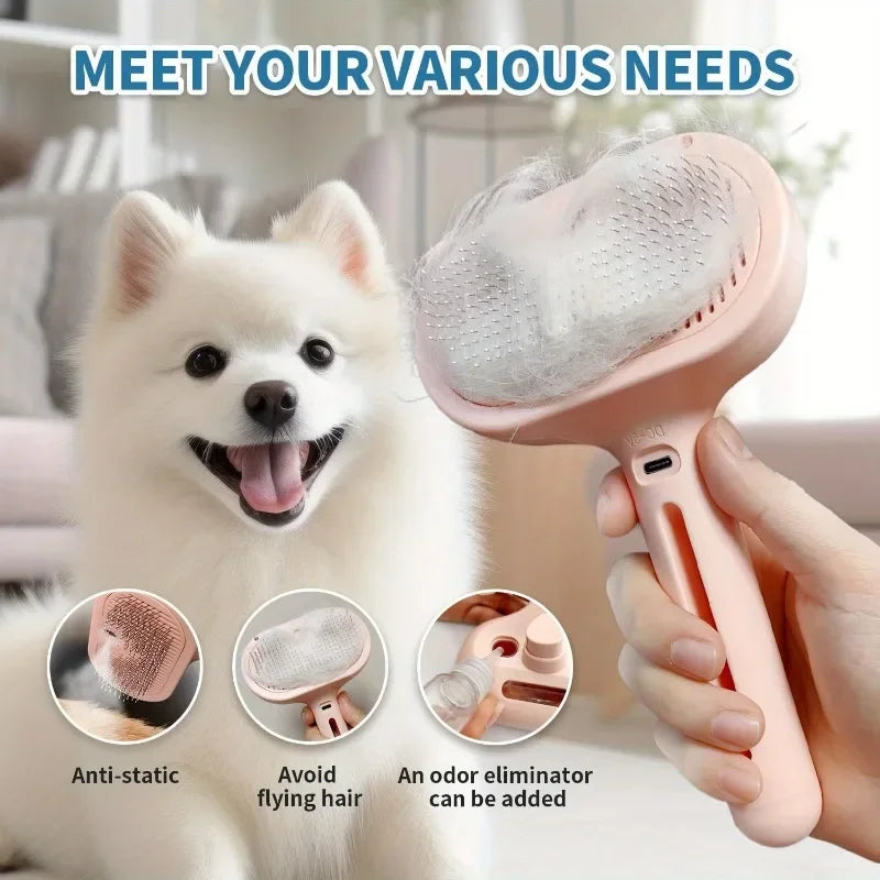 Steam Spray Grooming Brush Unique Steam Brush for Dogs Luxury Grooming Brush Dog Steam Brush Cat Supplies  Grooming
