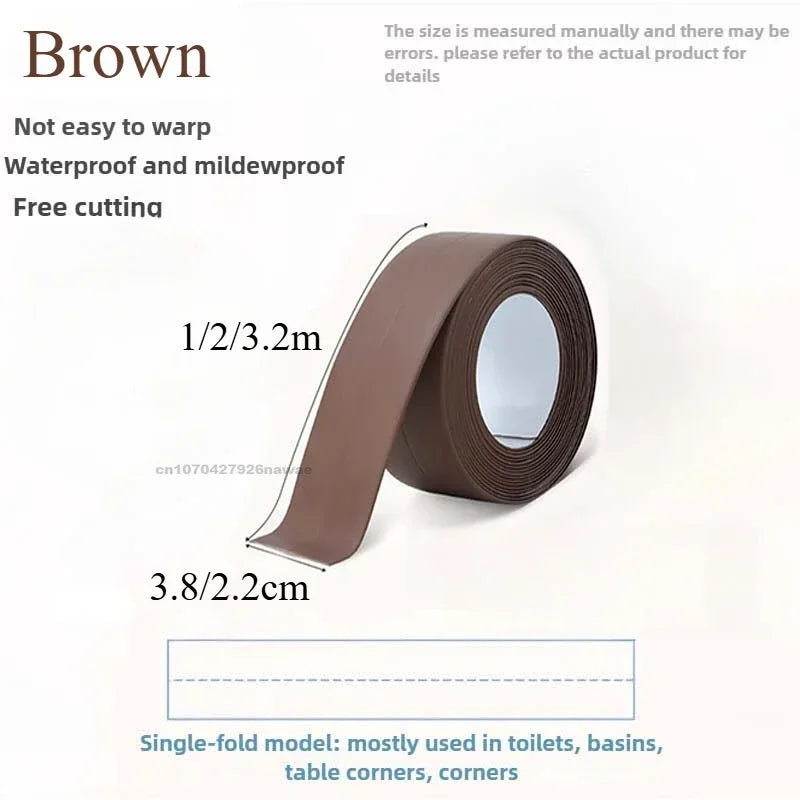 PVC Sealing Tape For Bathroom Kitchen Caulk Strip Tape Self Adhesive Waterproof Wall Stickers Mold Proof Sealing Tapes