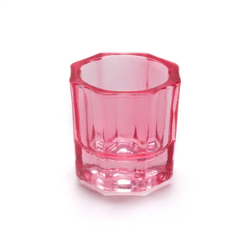 Acrylic Powder Liquid Crystal Glass Cup Aurora Colorful Cup Nail Brush Washing Mug Nail Art Tools Liquid Powders for Mixing Bowl
