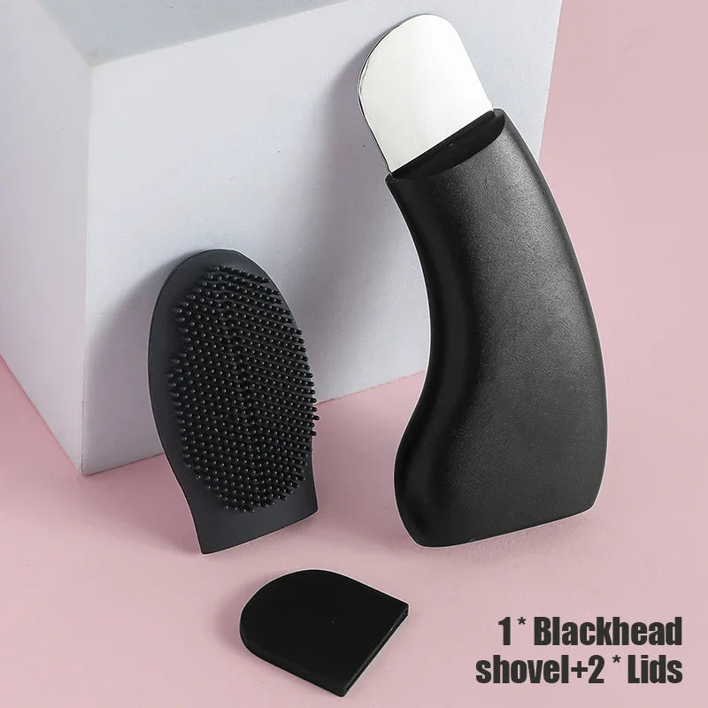2 in 1 Facial Blackhead Removal Tool Silicone Face Scraper for Deep Cleansing Face Spatula Nose Whitehead Remover Skin Care Tool