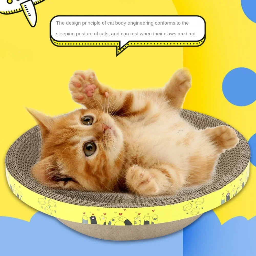 Pet Bed for Cat Supplies Claw Grinding Toys for Cats Oval Corrugated Paper Protective Furniture Cat Scratching Board Accessories