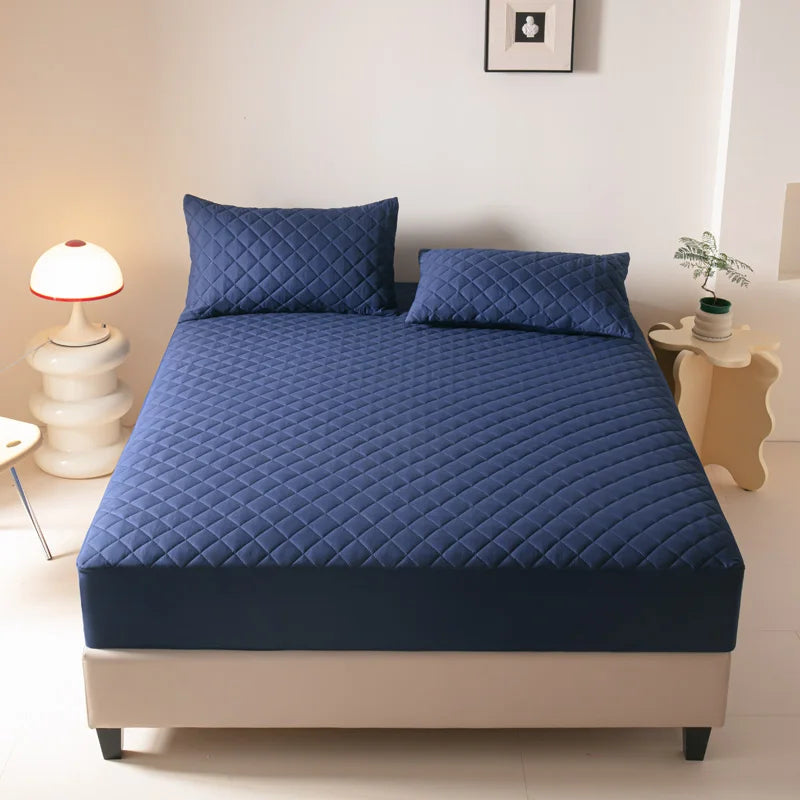 3D Air Fabric Thick Mattress Cover, 100% Waterproof Mattress Protector, Soft and Breathable Fitted Bed Sheet (No Pillowcase)