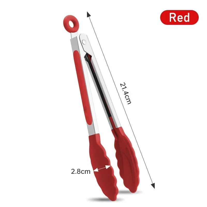 Food Tongs Creative Non-slip BBQ Grilling Tongs Salad Bread Cooking Clip Clamp Serving Utensils Tongs Kitchen Accessories