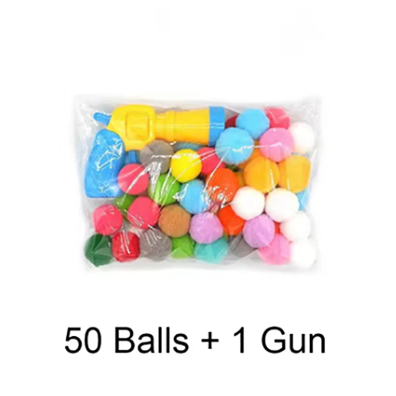 Cat toy interactive shooting training toy creative mini shooting gun game plush ball toy suitable for cats to play at home