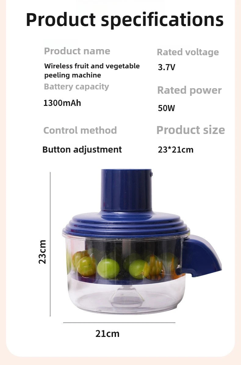 Rechargeable Fruit Peeler Fruit and Vegetable Electric Peeler Peeler Suitable for Grapes, Cherry Tomatoes, Garlic, Fruit Tools