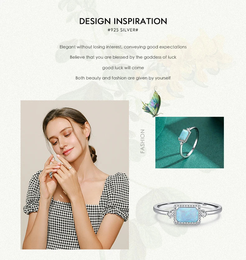 MODIAN Real 925 Sterling Silver Fantastic Natural Opals Finger Rings For Women Wedding Anniversary Jewelry Fine Accessories Anel