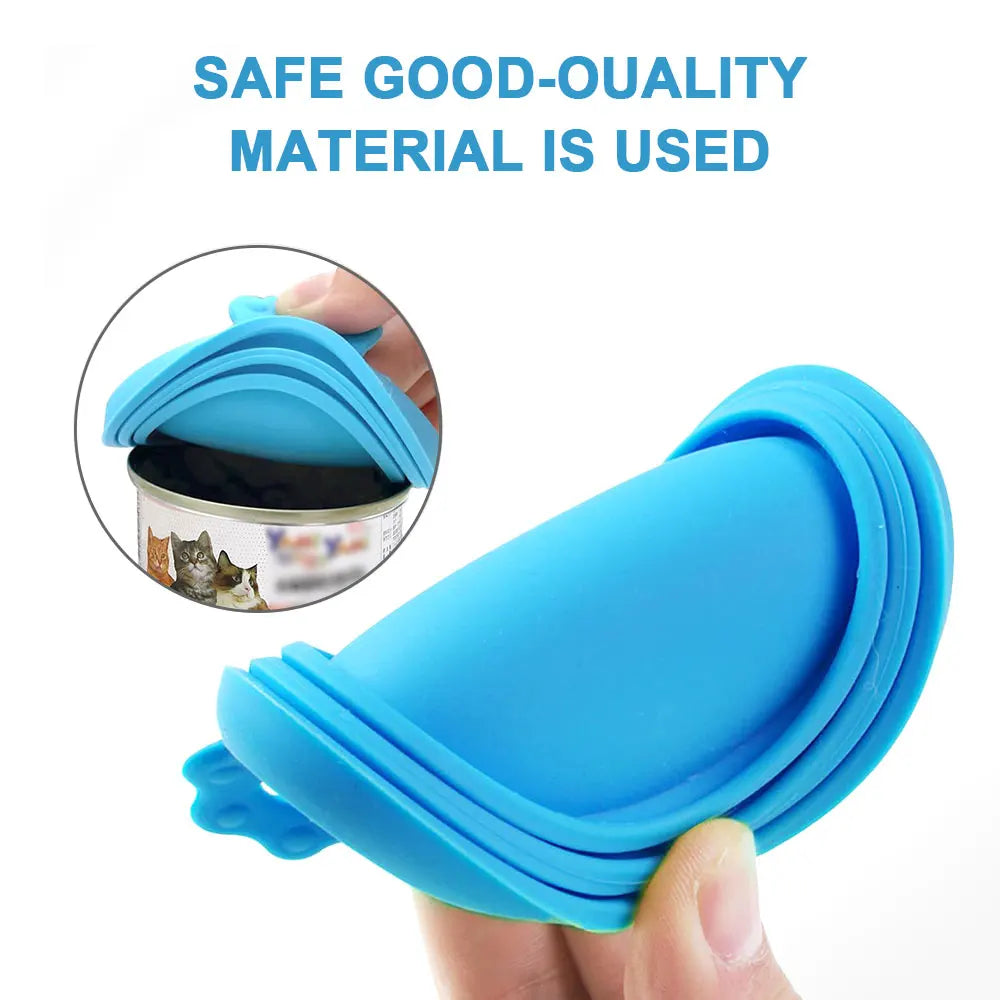 Silicone World Silicone Canned Lid 3 In 1 Reusable Food Storage Keep Fresh Cover Cans Cap Pet Can Box Cover Silicone Can Lid