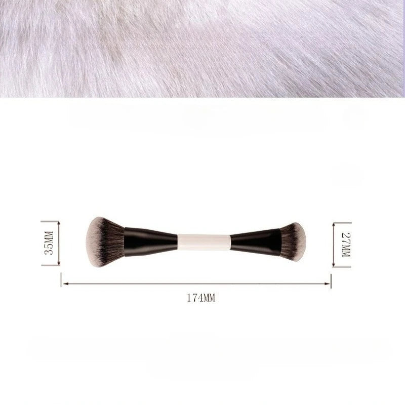 F4 Dual-Ended Foundation Face Brush Double-ended Powder Blush Contour and Eyeshadow Concealer Makeup Brushes