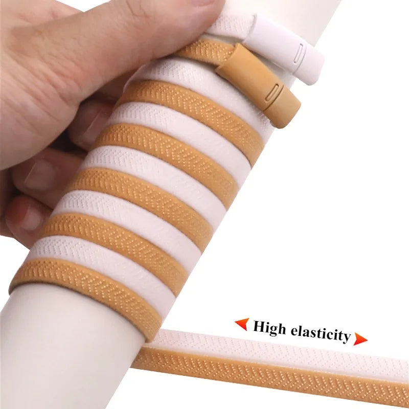 1 Pair Magnetic Locking Shoelaces Without Ties Sneakers Elastic Laces Children Adults Quick on/Off Shoelaces Shoe Accessories