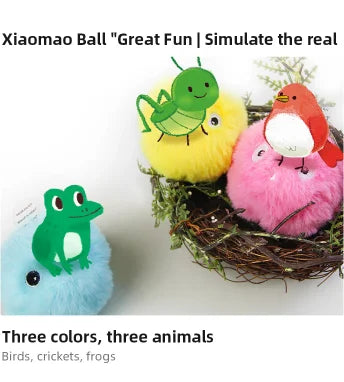 Interactive Ball Smart Cat Toys Plush Electric Catnip Training Toy Kitten Touch Sounding Pet Product Squeak Toy Ball