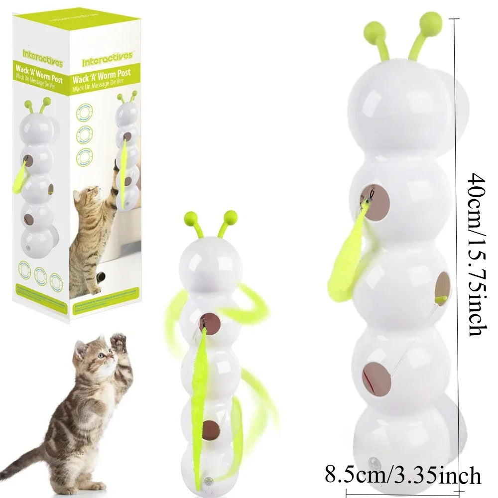 Creatives Durable Scratch Resistant Cat Teasing Stick Intelligent Sensing Interactive Cats Toy Usb Rechargeable Caterpillars Toy