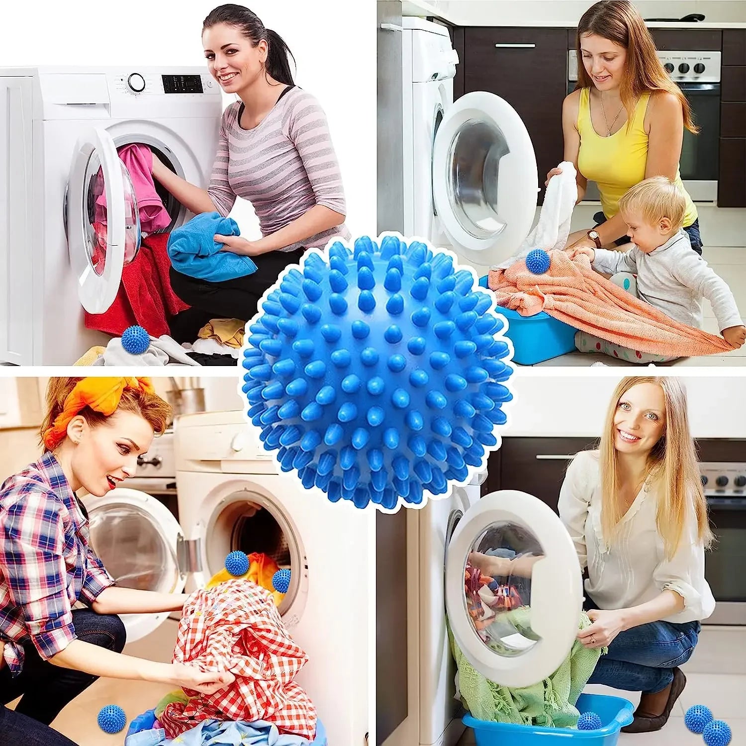 Magic Laundry Ball Reusable PVC Solid Cleaning Ball Household Cleaning Washing Machine Clothes Softener Cleaning Tools