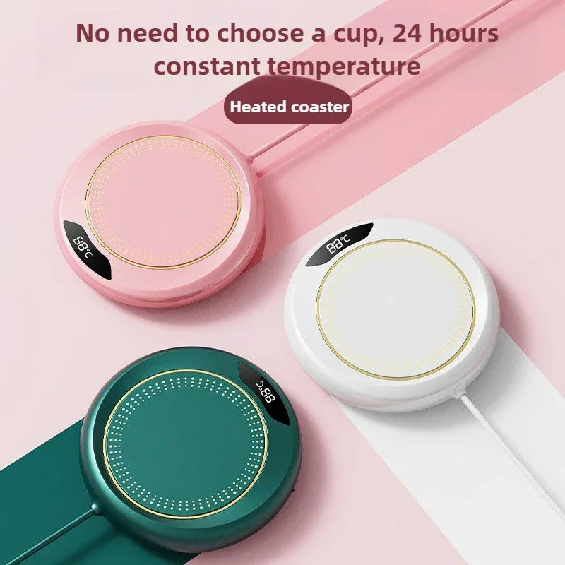 USB Cup Warmer Coffee Mug Heating Coaster 3 Temperature Setting Thermostatic Hot Plate Milk Tea Water Heating Pad Cup Heater